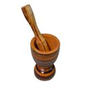 Ver imagem 3 de Pilão Socador em Madeira Culinária Alho Pasta Grão 16x9cm M