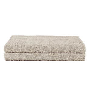 Kit 2 Tolhas De Piso Pezinho LuxuSoft BathMat Alta Absorção:Bege