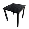Mesa Tampo Ripado Quadrada 0.75x0.75m Alumínio Preta - 2