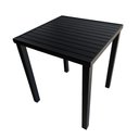 Ver imagem 2 de Mesa Tampo Ripado Quadrada 0.75x0.75m Alumínio Preta