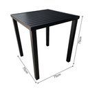 Ver imagem 3 de Mesa Tampo Ripado Quadrada 0.75x0.75m Alumínio Preta