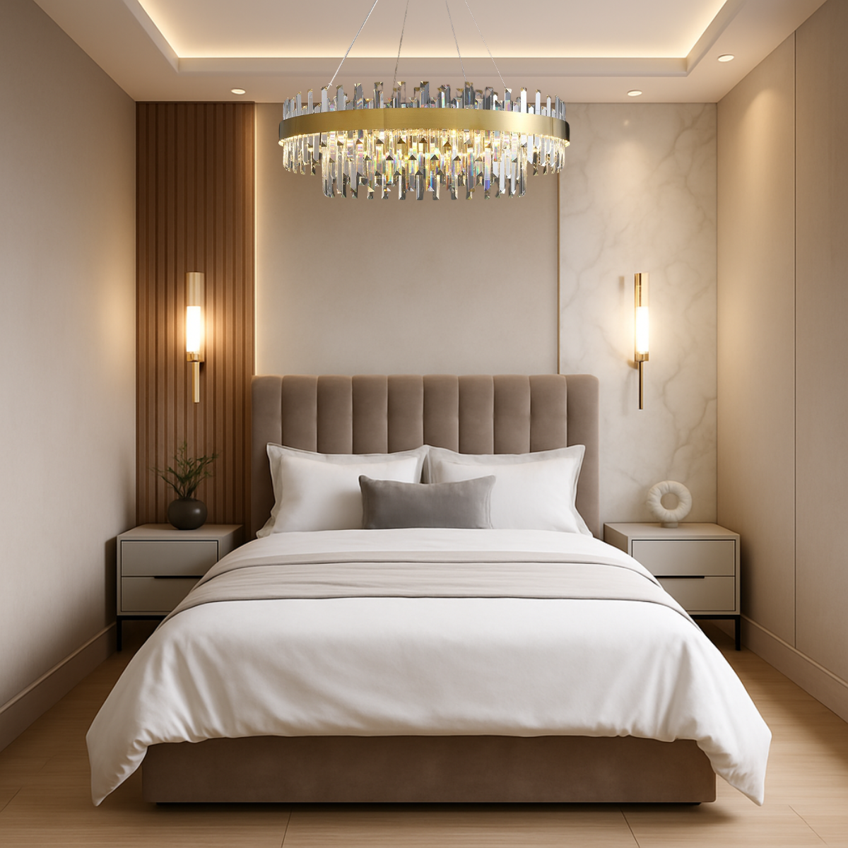 Lustre Pendente Teto 140cm X 100cm Led 3 Cores 164 Cristais Redondo Gimpo Kjdd-l-405-100cm - 9