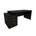Ver imagem 3 de Mesa Escritório Executiva 170cm a 192cm 3 Gavetas Pé Painel F5