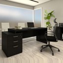 Ver imagem 1 de Mesa Escritório Executiva 170cm a 192cm 3 Gavetas Pé Painel F5