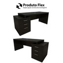 Ver imagem 4 de Mesa Escritório Executiva 170cm a 192cm 3 Gavetas Pé Painel F5