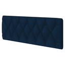Ver imagem 2 de Cabeceira Almofadada para Cama Box Suspensa Paris 1,40 X 55 Azul Suede