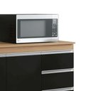 Ver imagem 2 de Balcão Gabinete de Pia para Cozinha sem Tampo 100cm Andréia Amêndoa/preto- Mabe Magazine
