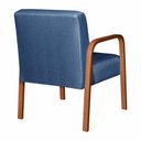 Ver imagem 3 de Conjunto 4 Poltronas Lara Cadeira decorativa Sala, Recepção - Linho Azul