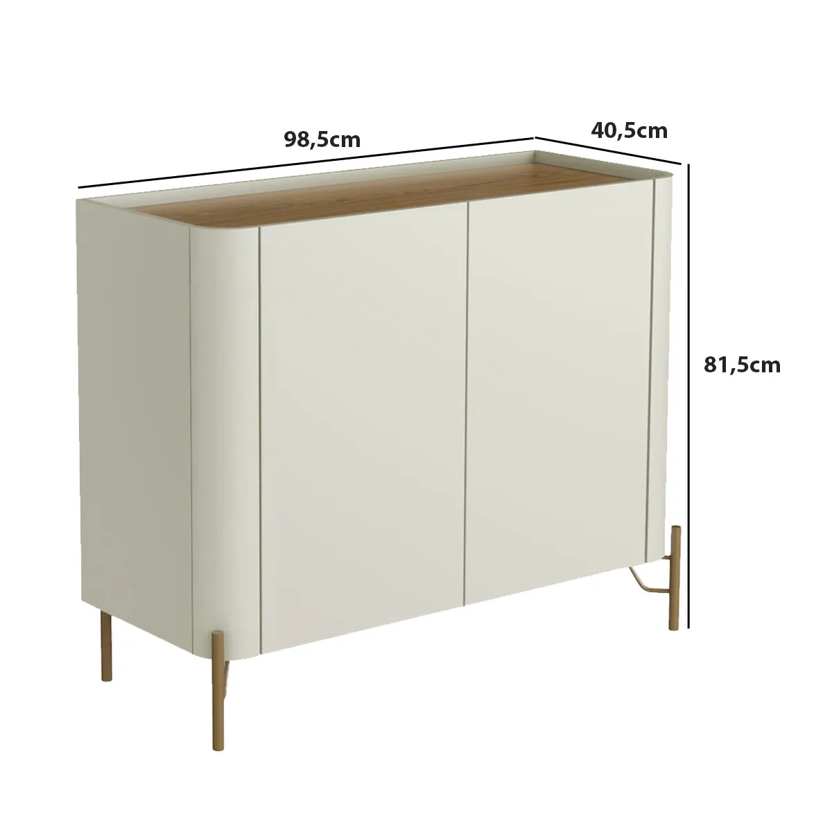 Buffet MDF com Porta Lisa L98,5 X A81,5cm - 3