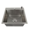 Cuba Gourmet Quadrada Aço Inox 304 Escovada 44x44 Acessórios - 2