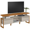 Ver imagem 1 de Rack Bancada de TV 70 Polegadas 2 Portas Agata L06 Nature/Off White - Mpozenato