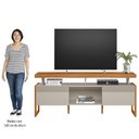 Ver imagem 5 de Rack Bancada de TV 70 Polegadas 2 Portas Agata L06 Nature/Off White - Mpozenato