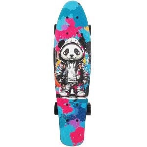 Skate Mini Cruiser Estampa Both Sides Panda Dm Toys