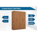 Ver imagem 2 de Guarda Roupa Casal 4 Portas e 3 Gavetas Attore Nogueira/nude - Demóbile