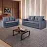 Conjunto de Sofás de 02 e 03 Lugares Unique - Tudo de Móveis Cinza - 1