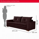 Ver imagem 6 de Conjunto de Sofás de 02 e 03 Lugares Unique - Tudo de Móveis Cinza