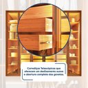 Ver imagem 7 de Guarda-Roupa Casal 6 Portas 6 Gavetas Vidro Reflecta LED MDF Inside Yescasa Marrom Freijó