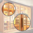 Ver imagem 5 de Guarda-Roupa Casal 6 Portas 6 Gavetas Vidro Reflecta LED MDF Inside Yescasa Marrom Freijó