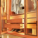 Ver imagem 4 de Guarda-Roupa Casal 6 Portas 6 Gavetas Vidro Reflecta LED MDF Inside Yescasa Marrom Freijó