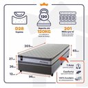 Ver imagem 5 de Cama Box Molas Ensacadas Alpine Solteirão 96x203 King House