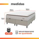 Ver imagem 3 de Cama Box Colchão Baú Queen Molas Ensacadas City Pillow Top 158x198x64cm