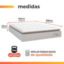 Ver imagem 4 de Cama Box Colchão Baú Queen Molas Ensacadas City Pillow Top 158x198x64cm
