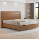 Ver imagem 2 de Cama Queen Baú Flutuante com Cabeceira 160cm Spazio S04 Couríssimo Caramelo - Lyam Decor