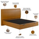Ver imagem 4 de Cama Queen Baú Flutuante com Cabeceira 160cm Spazio S04 Couríssimo Caramelo - Lyam Decor