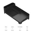 Ver imagem 2 de Escorredor Louças Compacto Cozinha Pia Porta Talheres Copos:Preto
