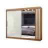 Guarda Roupa Seul 2 Pts Espelho 100% Mdf Freijó Off White - 1