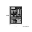 Ver imagem 4 de Quarto Completo Juvenil Guarda Roupa 2 Ptas CB2N571 + Cômoda S824 Branco Kappesberg