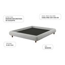 Ver imagem 3 de Cama King Japonesa Pés Madeira 210cm Nami Bouclé Cinza Claro - Nexta Casa