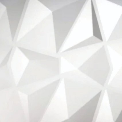 Kit 04 Placas 3D - Modelo Diamante - 50x50 ( Total de 1m2 ) - 3