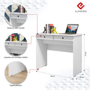 Ver imagem 3 de Escrivaninha Mesa Notebook Computador Home Office Escritório 2 Gavetas Compacta