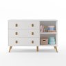 Cômoda Moderna com Puxadores Retrô e Sapateira - 3