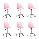 Ver imagem 2 de Kit 06 Cadeiras Office Base Cromada Giratória Saarinen + E-book