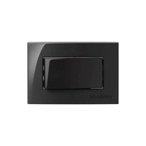 Mini Espelho Interruptor Simples Margirius Para Móveis Mesas - Preto
