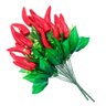 Kit 18 Ramos Decoração Arranjo Pimenta Artificial Plástico 12 Galhos Cada 45cm - 1