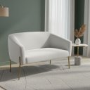 Ver imagem 1 de Sofá 2 Lugares Namoradeira Pé de Ferro Dourado Stella Bouclê D03 - D’Rossi