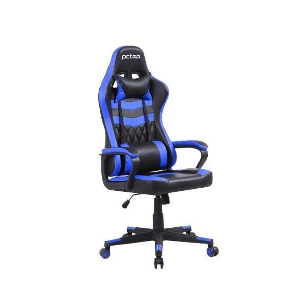 Cadeira Gamer Elite Reclinável com 2 Almofadas Pc Top Se1010 Azul - 1