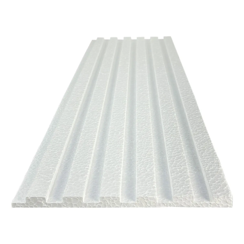Painel Ripado / Lambril em Isopor (eps) 30x100 Cm - Kit 10 Unidades
