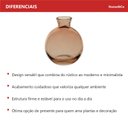 Ver imagem 2 de Vaso Garrafa Decorativo de Vidro Rosa 9x7x7cm Enfeite Sala Mesa Estante Aparador