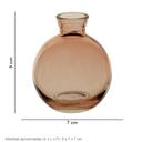 Ver imagem 3 de Vaso Garrafa Decorativo de Vidro Rosa 9x7x7cm Enfeite Sala Mesa Estante Aparador