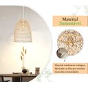 Ver mais imagens de Pendente Rattan em Fibra Natural Vime Bancada Sala E27 Nat72