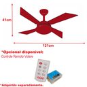 Ver imagem 2 de Ventilador Teto Potente Turbo Quarto Sala 4 Pás Ventax 220v