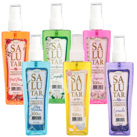 Aromatizador de Ambiente Salutar 100 Ml Spray, Kit 6 Unidades