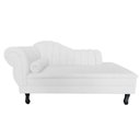 Ver imagem 3 de Recamier Decorativo Divã Amsterdã 187cm Lado Direito Couro Branco
