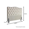 Cabeceira Dunas 140 Cm Bege - 3