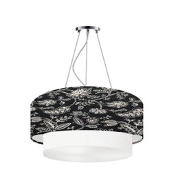 Lustre Pendente Duplo Cúpula Redonda Ø60x25 Cores Estampadas - Md8028 Boreal Cúpulas e Abajures Md80 - 1