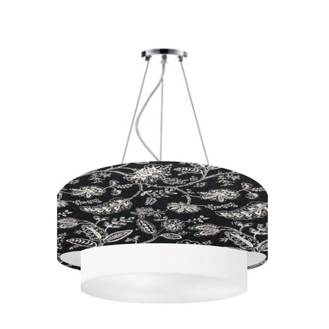 Lustre Pendente Duplo Cúpula Redonda Ø60x25 Cores Estampadas - Md8028 Boreal Cúpulas e Abajures Md80